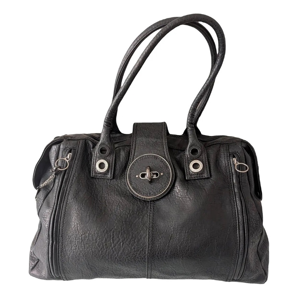 Diesel Black Leather Satchel Bag